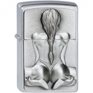 Zippo Kneeling Girl Emblem